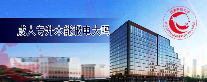 成人專升本能報電大嗎