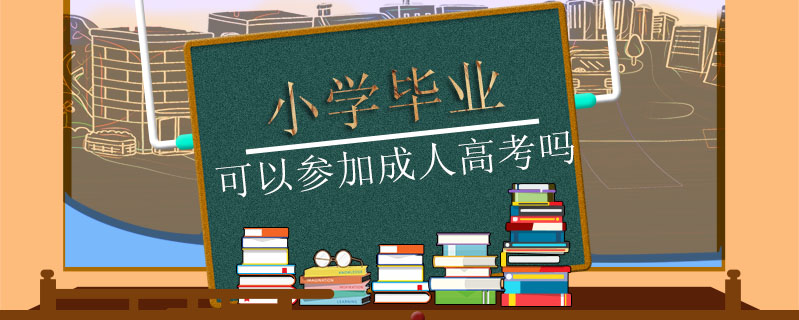 小學畢業可以參加成人高考嗎